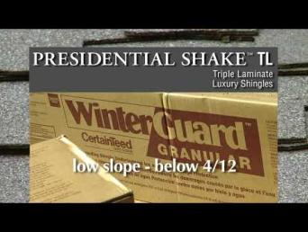 Video 14 del Manual de instalación de tejas de CertainTeed  Tejas Presidential Shake®