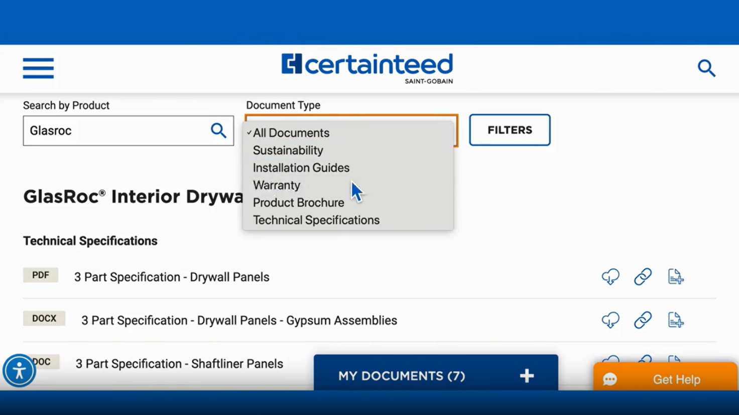 Add to list thumbnail for Build a Submittal page
