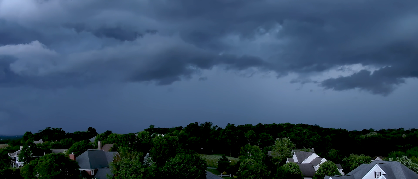 Storm over houses